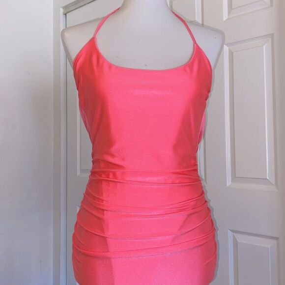 Lucy in the Sky Dresses & Skirts - New Bodycon Mini Rushed Spaghetti Dress With Bidysuit Party